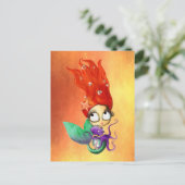 Spooky Mermaid met Octopus Briefkaart (Staand voorkant)