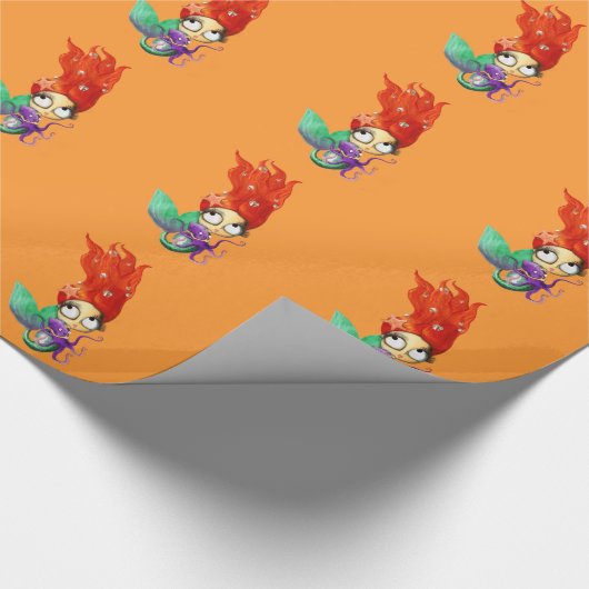 Spooky Mermaid met Octopus Cadeaupapier (Hoek)