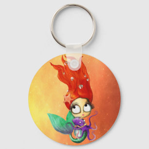 Spooky Mermaid met Octopus Sleutelhanger