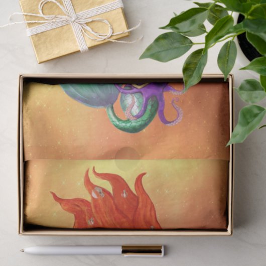 Spooky Mermaid met Octopus Tissuepapier (Geschenk)