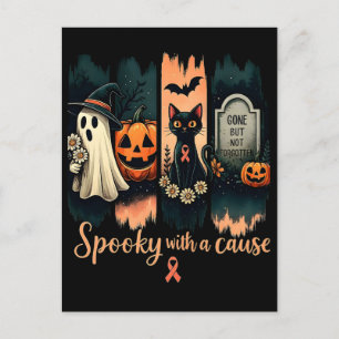 Spooky met een oorzaak - Halloween & Pink Ribbon Feestdagenkaart