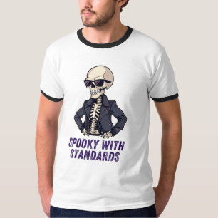 Spooky Met Standaarden – Grappig Elegante Skelet T-shirt