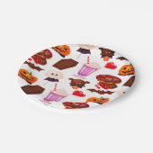 Spooky Minimal Dracula Snoep voor Halloween Papieren Bordje (Gekanteld)