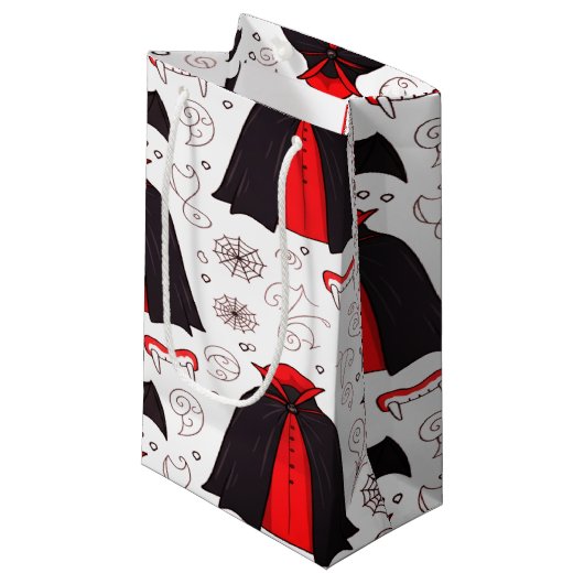 Spooky Minimal Dracula voor Halloween Klein Cadeauzakje (Voorkant Gekanteld)