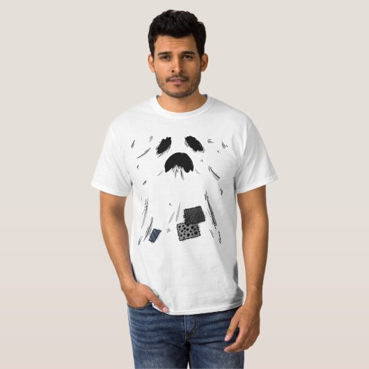 Spooky Minimalist Ghost Halloween T-shirt (Voorkant volledig)