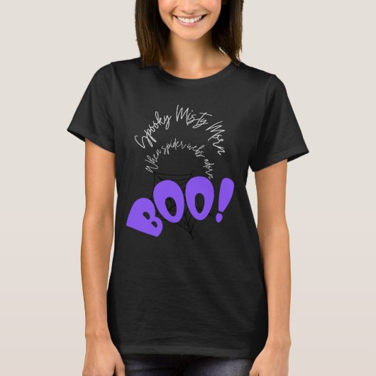 Spooky Misty Morn - BOO! Halloween T-shirt (Voorkant)