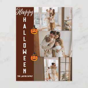 Spooky moderne Halloween familie drie foto collage Feestdagenkaart
