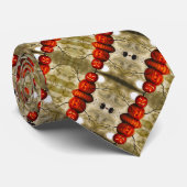 Spooky moderne Halloween pompoen satijnen streep Stropdas (Opgerold)