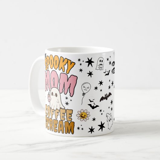 Spooky Mom Coffee Scream Mok - 11oz (Voorkant links)
