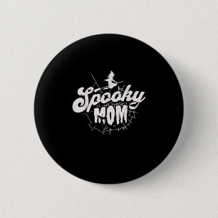 Spooky Mom Halloween Witch Schattige Spooky Mama Ronde Button 5,7 Cm