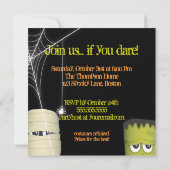 Spooky Monster en Friends Halloween Costume Party Kaart (Achterkant)