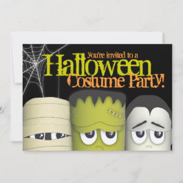 Spooky Monster en Friends Halloween Costume Party Kaart