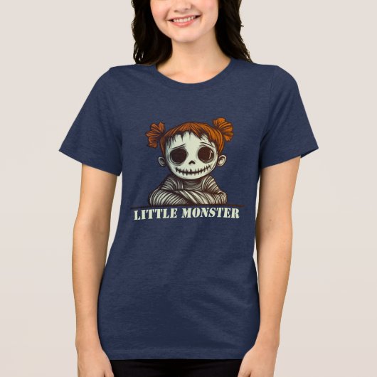 Spooky Monster Girl Tri-Blend Shirt (Voorkant)