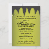 Spooky Monster Head Halloween Party Invitation Kaart (Achterkant)