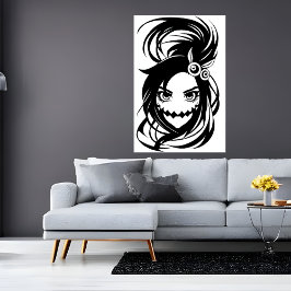 Spooky monster Lady | AI Art Poster