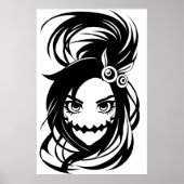 Spooky monster Lady | AI Art Poster (Voorkant)