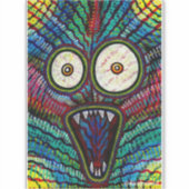 Spooky Monster Scream Sticker (Voorkant)