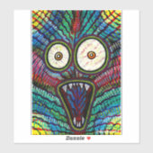 Spooky Monster Scream Sticker (Vel)