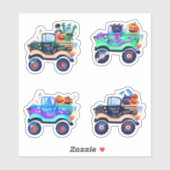Spooky Monster Trucks Halloween Sticker (Vel)