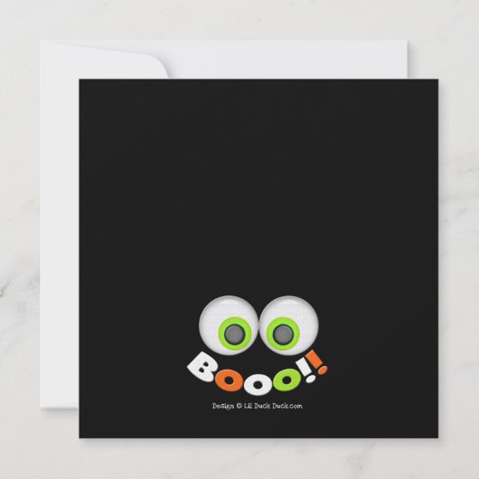 Spooky Monster Twin Birthday Invitations Kaart (Achterkant)