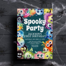 Spooky Monsters Kinder Halloween Verjaardagsfeest