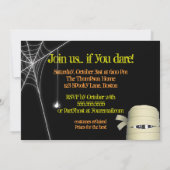 Spooky Monsters & Mummy Halloween Costume Party Kaart (Achterkant)