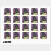 Spooky mooie groene heks Halloween Sticker (Vel)