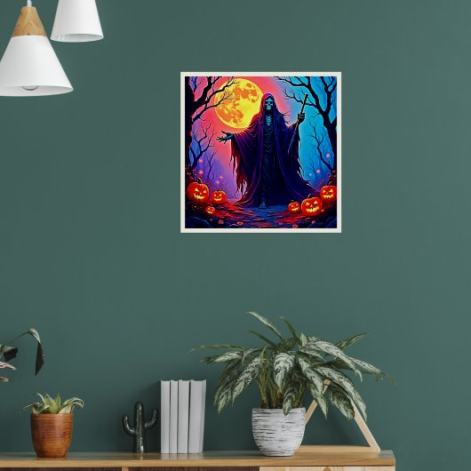 Spooky Moon Death's Call Design Poster (Woonkamer 1)