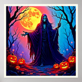 Spooky Moon Death's Call Design Poster (Voorkant)