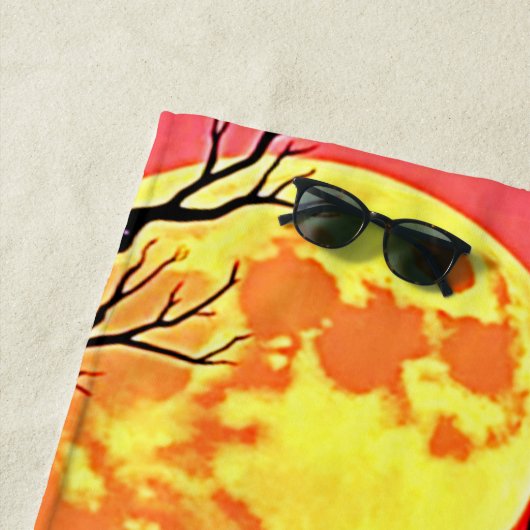 Spooky Moon Death's Call Design Strandlaken (In situ)