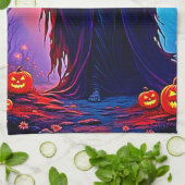 Spooky Moon Death's Call Design Theedoek (Gevouwen)