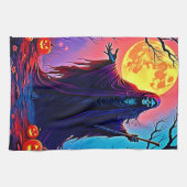 Spooky Moon Death's Call Design Theedoek (Horizontaal)