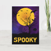 Spooky Moon Halloween Kaart (Voorkant)