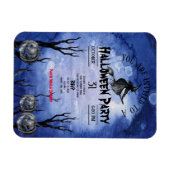 Spooky Moon Witch Pumpkins Graveyard black Magneet (Horizontaal)