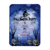 Spooky Moon Witch Pumpkins Graveyard black Magneet (Verticaal)