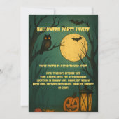 Spooky Moonlight Halloween Party Invitation Kaart (Voorkant)