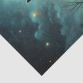 Spooky Moonlit Black Cat Halloween Decoupage Tissuepapier (Detail)