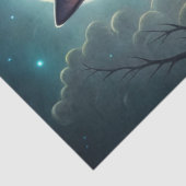 Spooky Moonlit Black Cat Halloween Decoupage Tissuepapier (Detail)