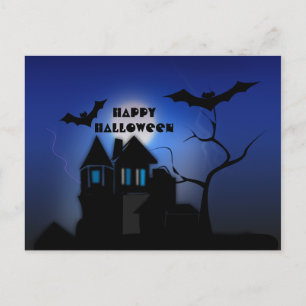 Spooky Moonlit Haunted House Briefkaart