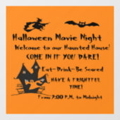 Spooky Movie Night Window Cling Raamsticker (Vel)