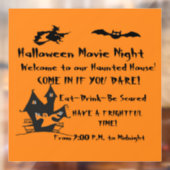 Spooky Movie Night Window Cling Raamsticker (Vel 2)