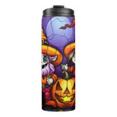 Spooky Mr. en Mrs. Skeleton Gnomen Thermosbeker (Voorkant)