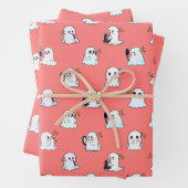 Spooky MUA Ghosts Make Up Artist Schattige cadeauv Inpakpapier Vel (In situ)