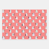 Spooky MUA Ghosts Make Up Artist Schattige cadeauv Inpakpapier Vel (Voorkant)