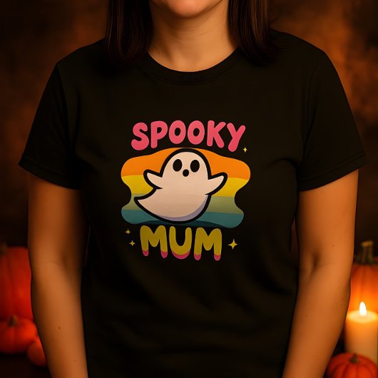 Spooky Mum Schattige Halloween Ghost Design T-shirt