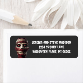 Spooky Mummy Halloween Ghoul Zombie Terugkeer Adre Etiket