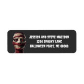 Spooky Mummy Halloween Ghoul Zombie Terugkeer Adre Etiket (Voorkant)