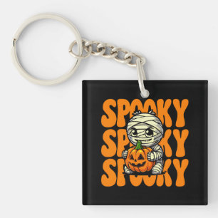 Spooky Mummy Knuffelen Pompoen Halloween Sleutelhanger