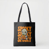 Spooky Mummy Knuffelen Pompoen Halloween Tote Bag (Voorkant)