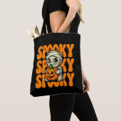 Spooky Mummy Knuffelen Pompoen Halloween Tote Bag (Dichtbij)